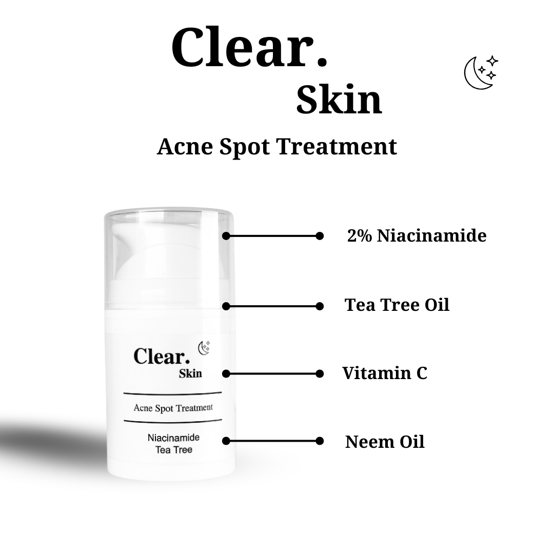 Clear. Skin Acne Spot Treatment with Niacinamide & Tea Tree 50ml