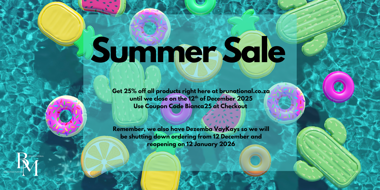 Summer sale advertisement with pool toys and promotional text on a blue water background