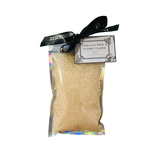 Luxury Bath Crystals Vanilla Pod and Ylang Ylang 300g